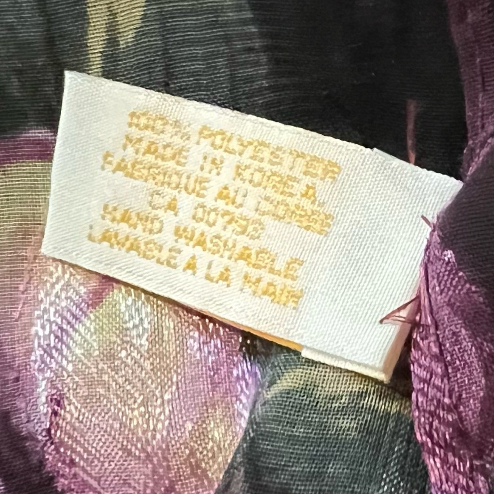 Elaine Gold purple & black Floral Scarf Purple - Picture 3 of 3